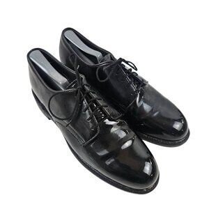 Thorogood Oxfords Mens Size 8 Black High Gloss Lace Up Dress Shoes USA Formal